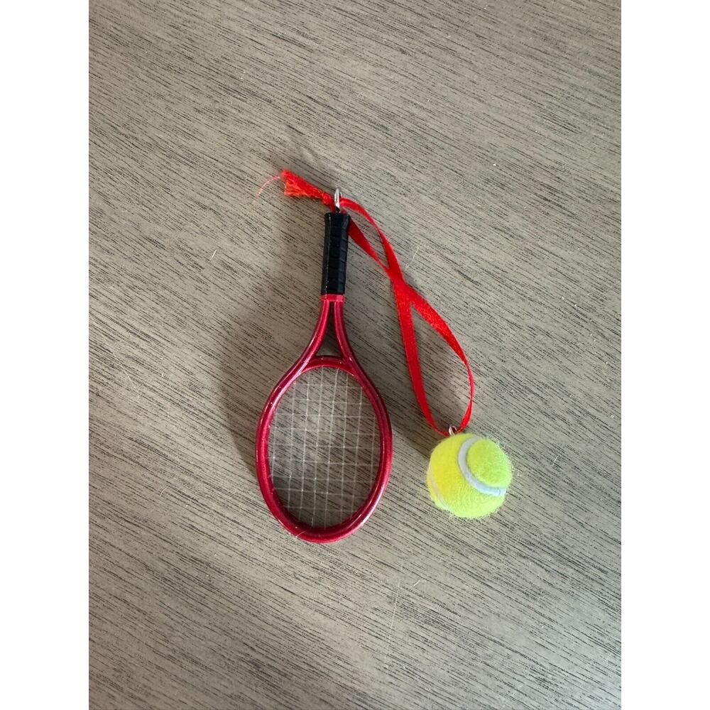 Tennis Racket And‎ Ball Christmas Ornament